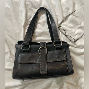 Furla black leather purse